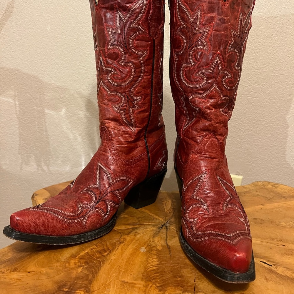 LANE Leather Cowboy Boots 7.5